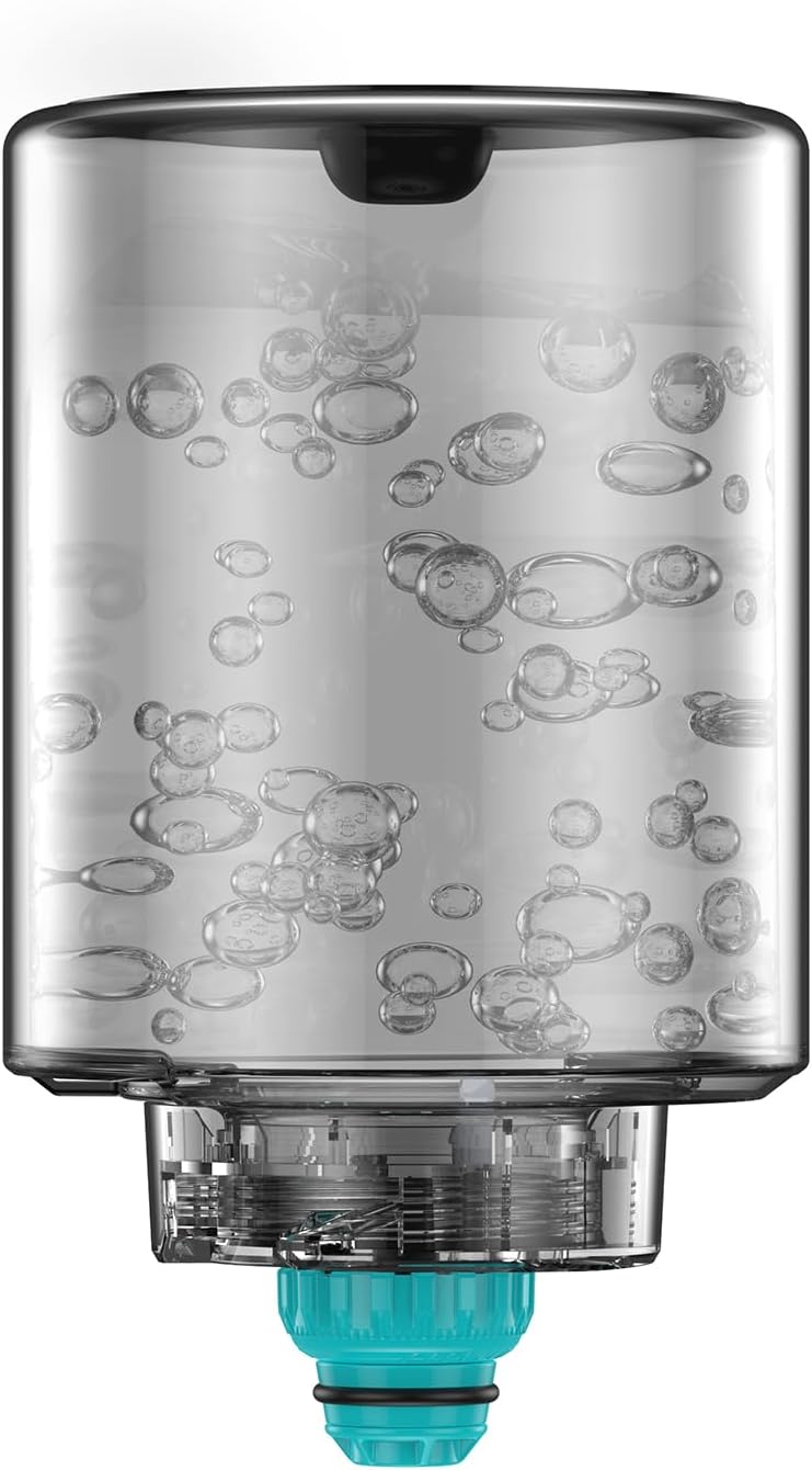 JONR ED12 850ml clean water tank front view filled with water and teal cap