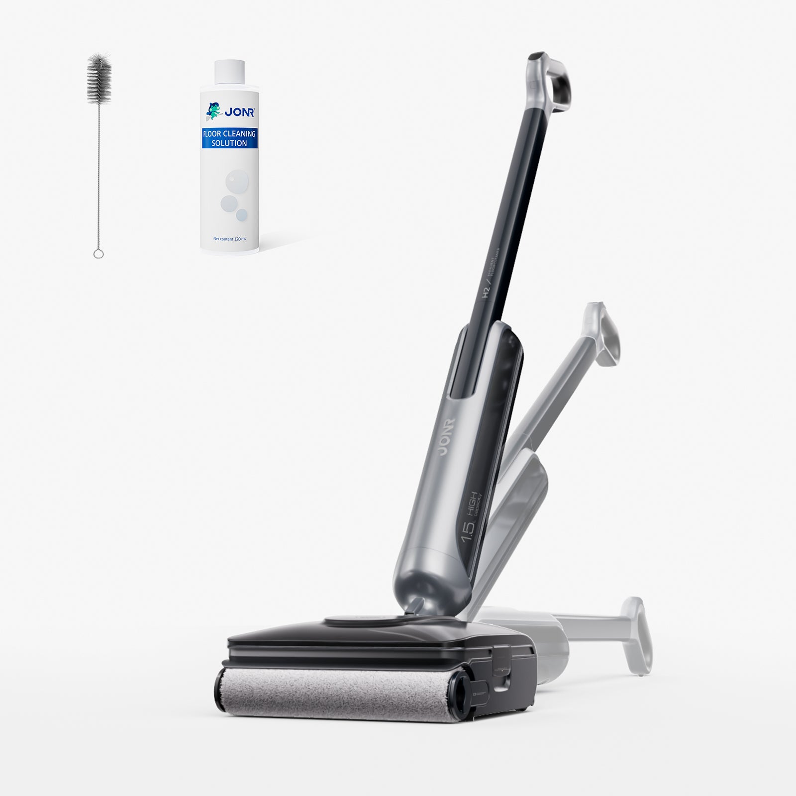JONR H2 with cleaning solution and maintenance brush accessories