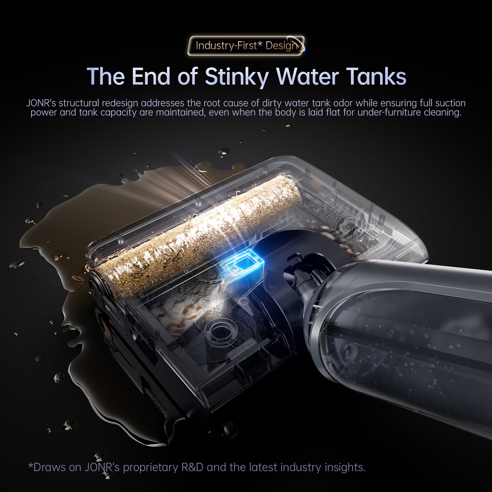 JONR H2 OdorLock dirty water tank cutaway showing sealed separation design