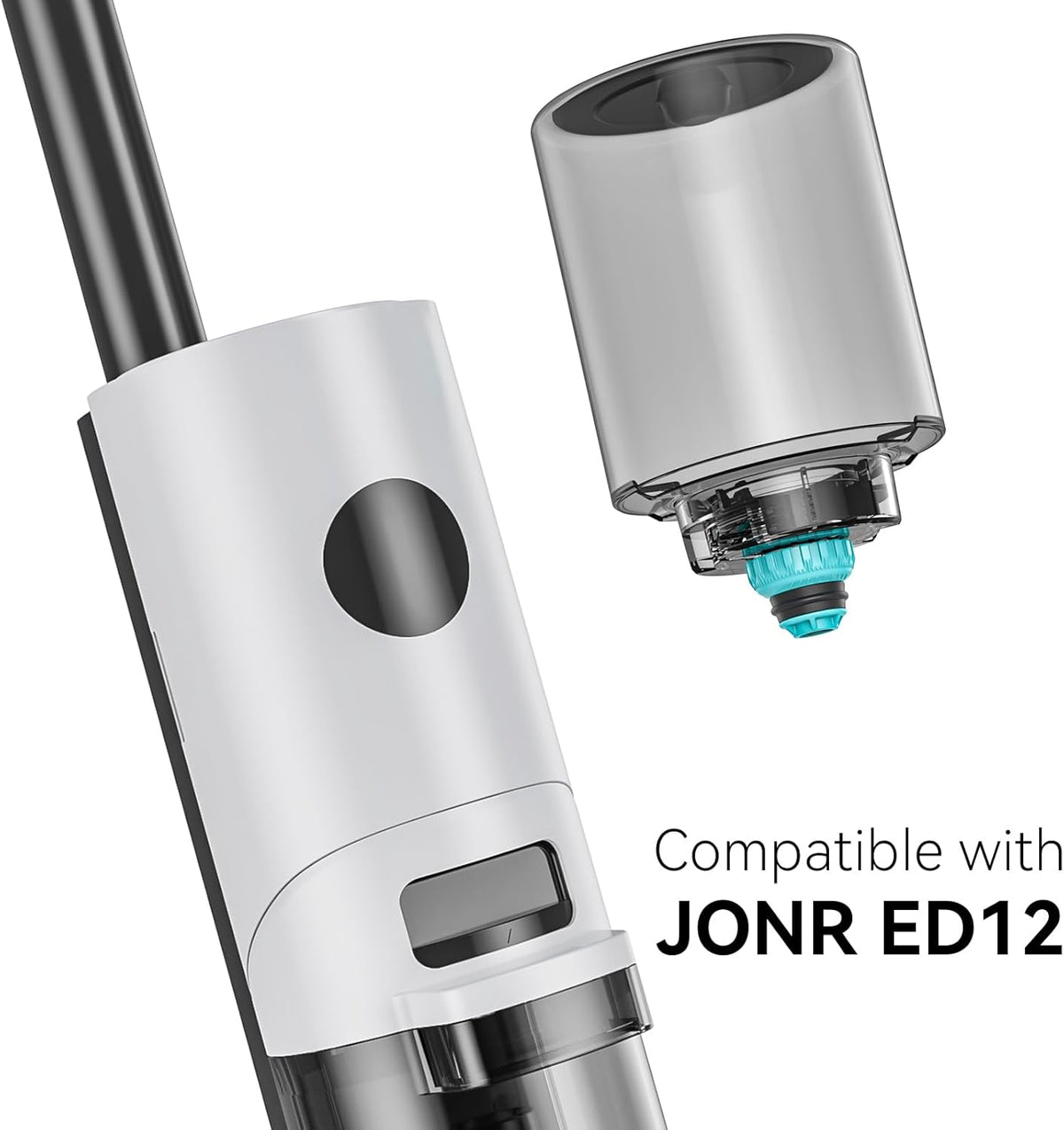 JONR ED12 clean water tank being removed from vacuum body showing compatibility