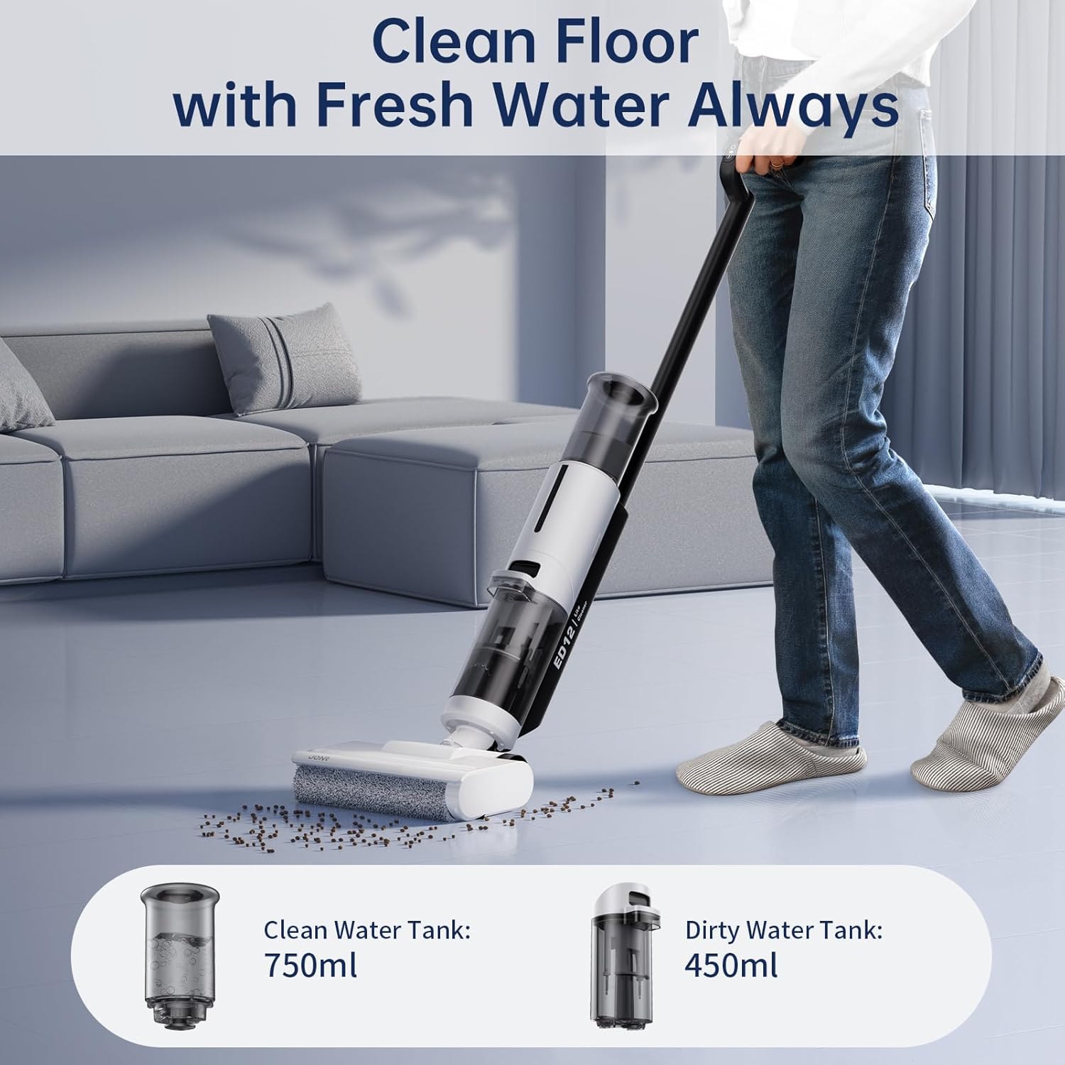 Lightweight Cordless Wet Dry Vacuum 7.7 lbs | JONR ED12 Lite
