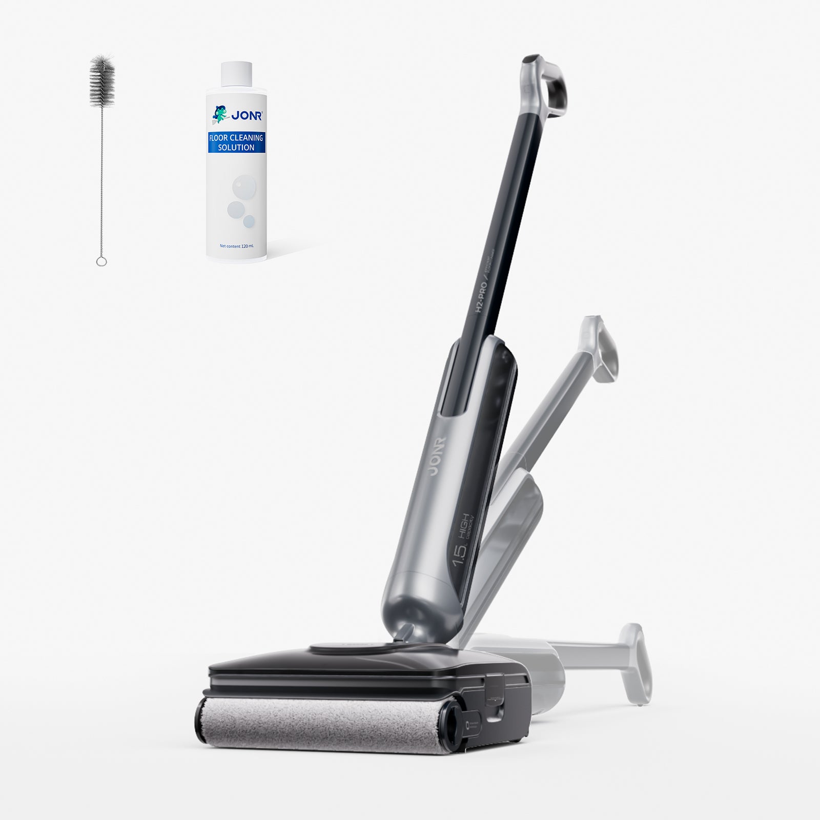 JONR H2 Pro with cleaning solution and maintenance brush accessories