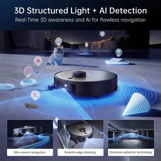 JONR X9 Pro Robot Vacuum Cleaner with Mop Function & AI Obstacle Avoidance