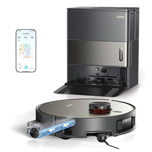 JONR X9 Pro Robot Vacuum Cleaner with Mop Function & AI Obstacle Avoidance
